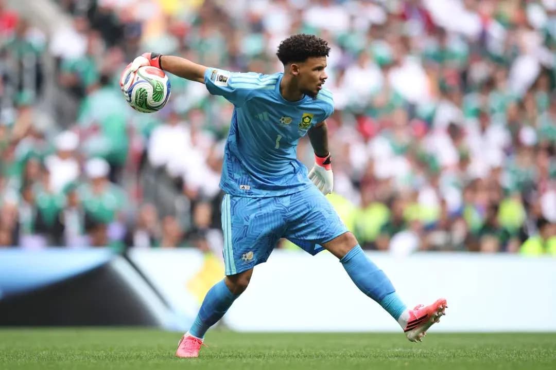 Goalkeeper throwing the ball during a match Goalkeeper throwing the ball during a match