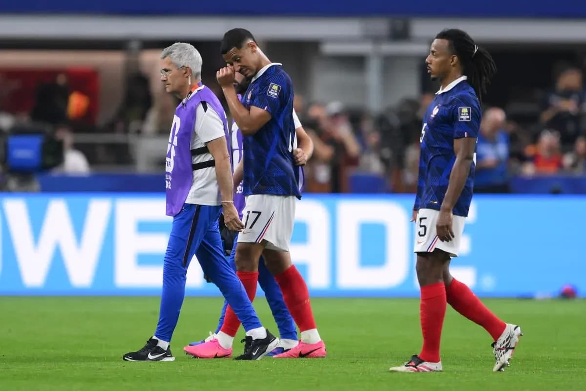 Players walking off the field after an injury Players walking off the field after an injury