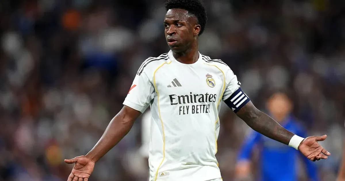 Vinícius Júnior gesturing during a match Vinícius Júnior gesturing during a match