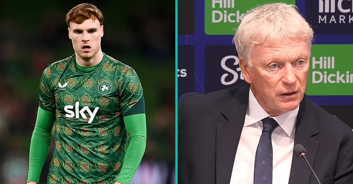 Goalkeeper in green kit and manager at press conference Goalkeeper in green kit and manager at press conference