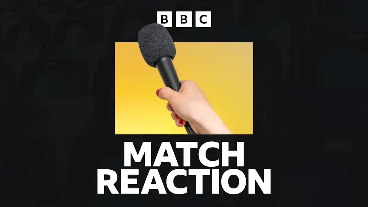 Microphone held for post-match reaction segment Microphone held for post-match reaction segment