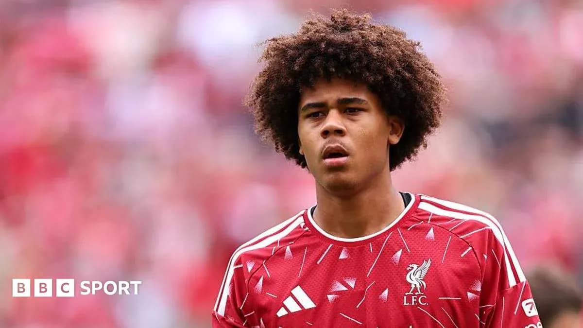 Player in Liverpool kit during match warm-up Player in Liverpool kit during match warm-up