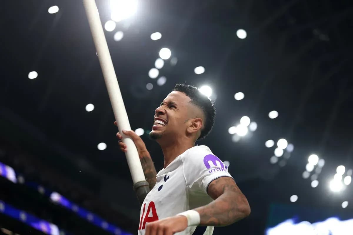 Player celebrating with a pole in stadium Player celebrating with a pole in stadium