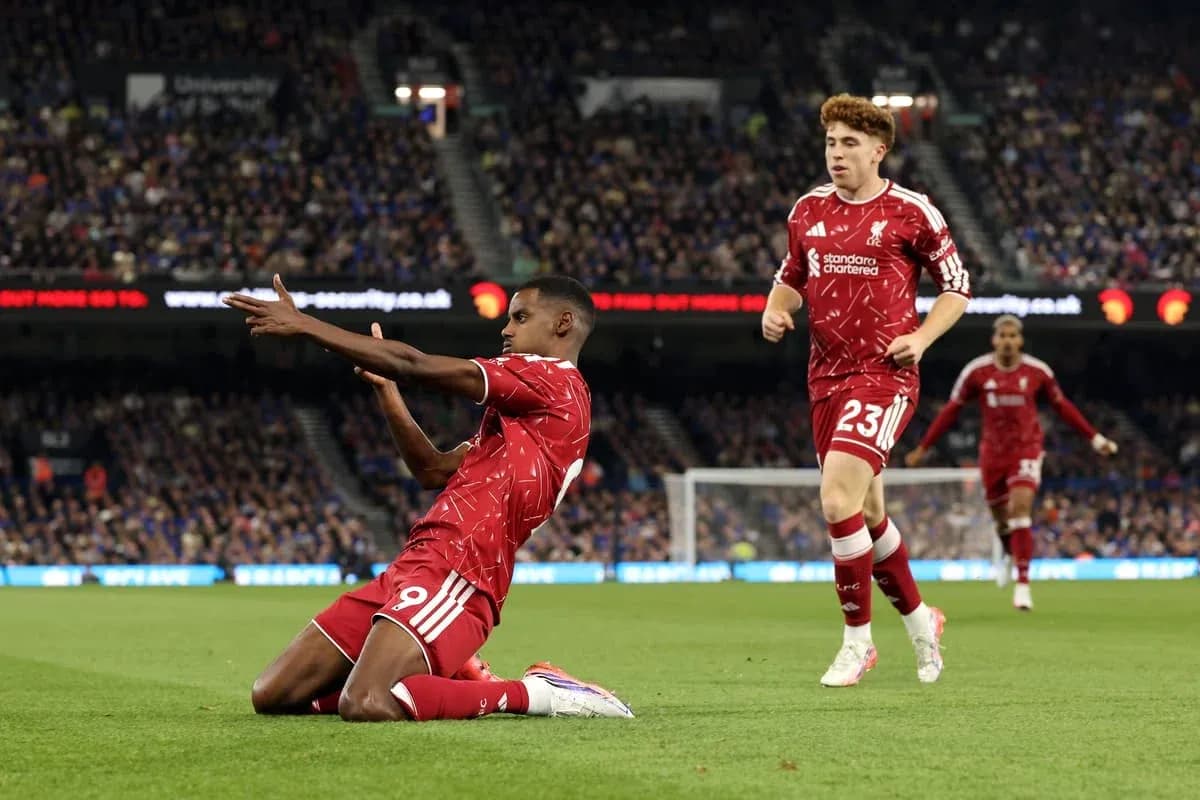 Liverpool players during a match celebration moment Liverpool players during a match celebration moment