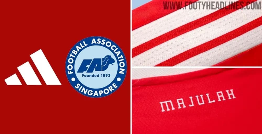 Adidas logo and Singapore Football Association details Adidas logo and Singapore Football Association details