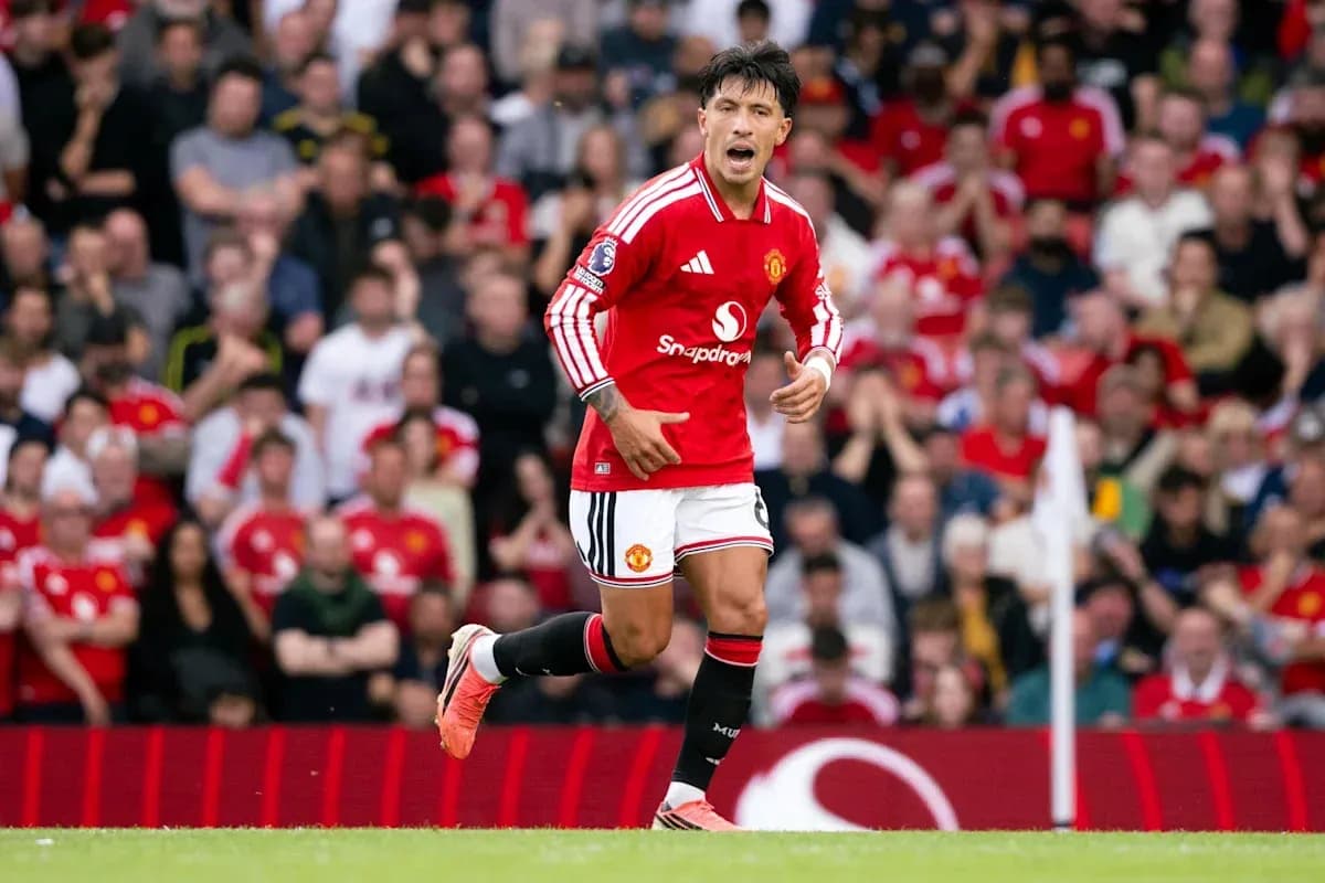 Player celebrating during match at Old Trafford Player celebrating during match at Old Trafford