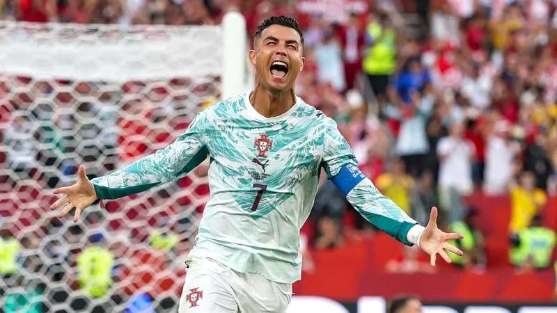 Player celebrating after scoring a goal Player celebrating after scoring a goal