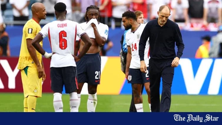 England players discussing during match against opponent England players discussing during match against opponent