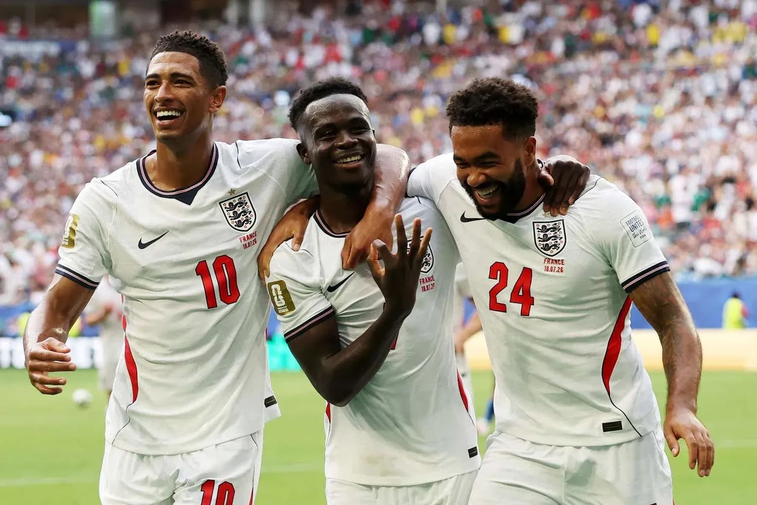 England players celebrating during World Cup match England players celebrating during World Cup match