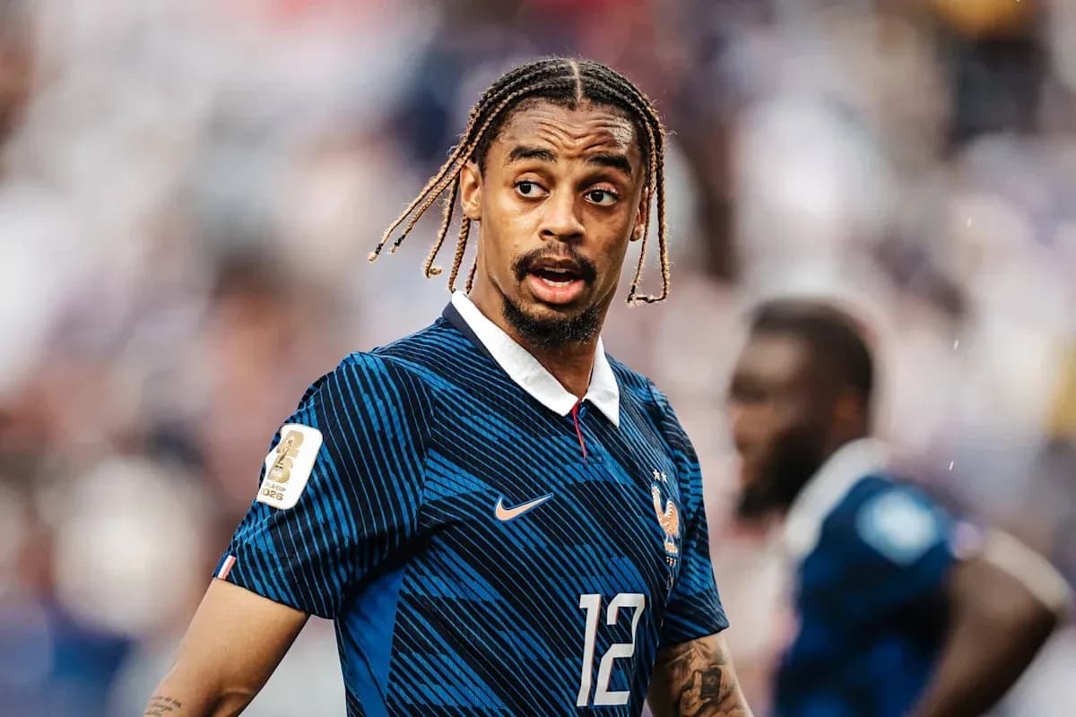 Player wearing France jersey during match action Player wearing France jersey during match action