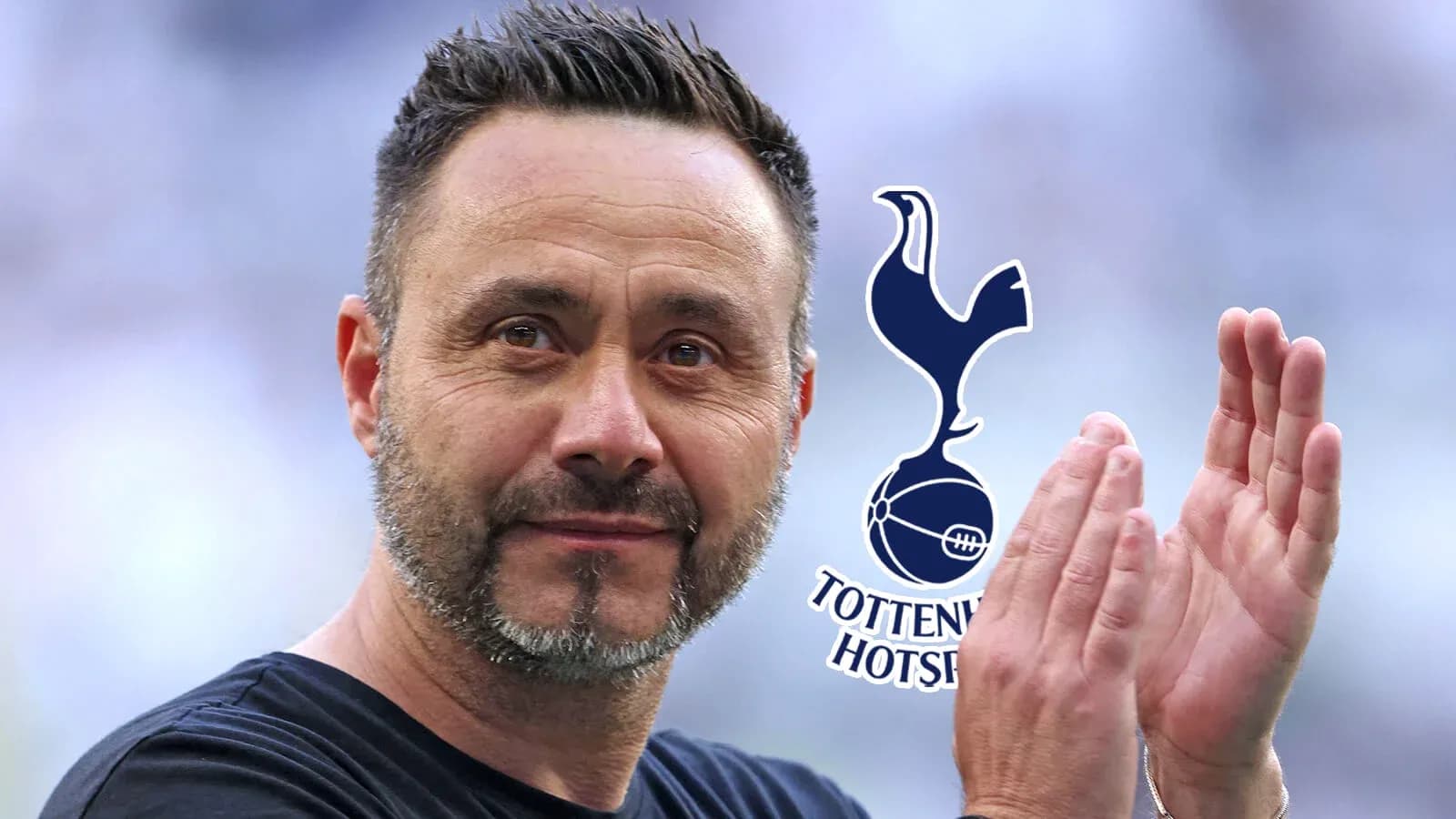 Coach applauding with Tottenham Hotspur logo Coach applauding with Tottenham Hotspur logo