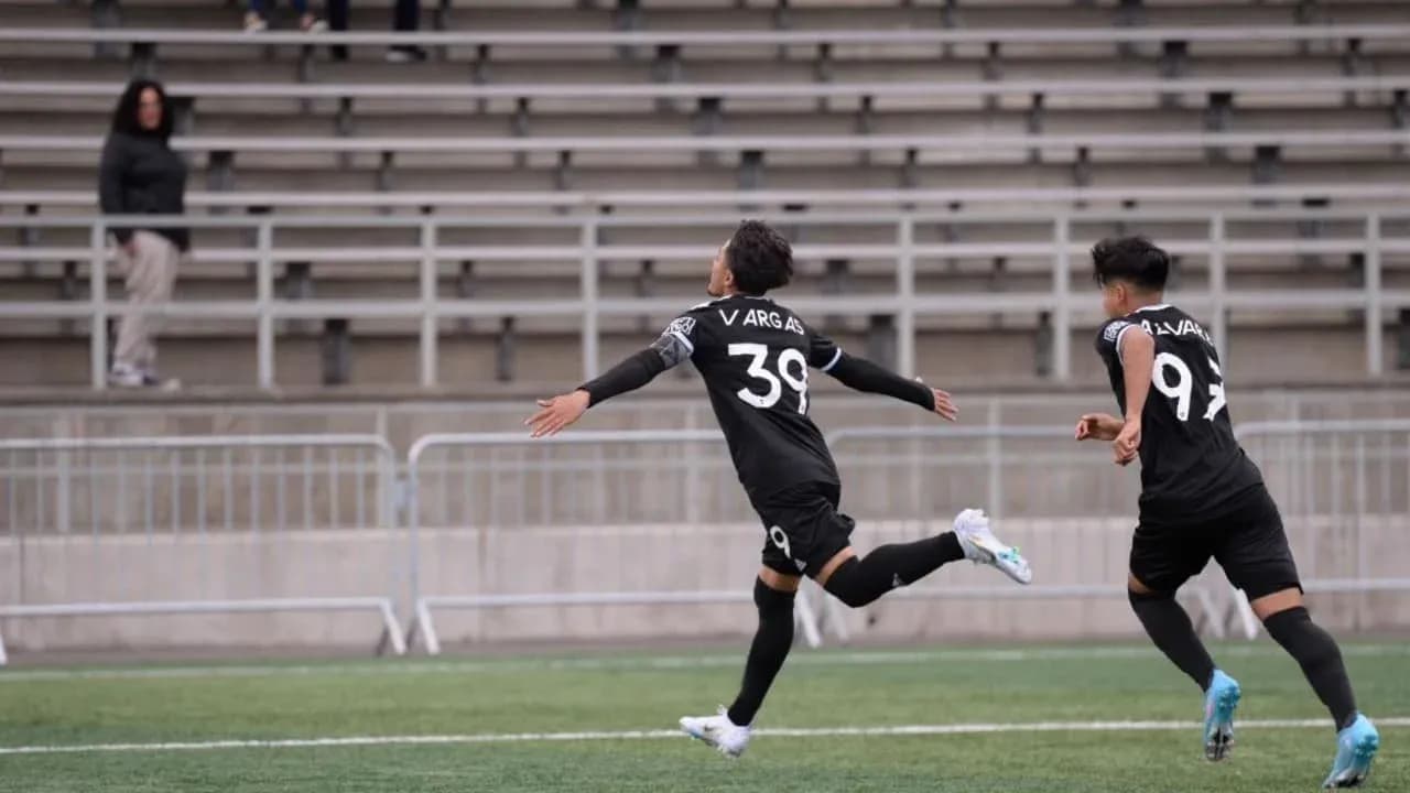 Player celebrating goal during Tacoma Defiance match Player celebrating goal during Tacoma Defiance match