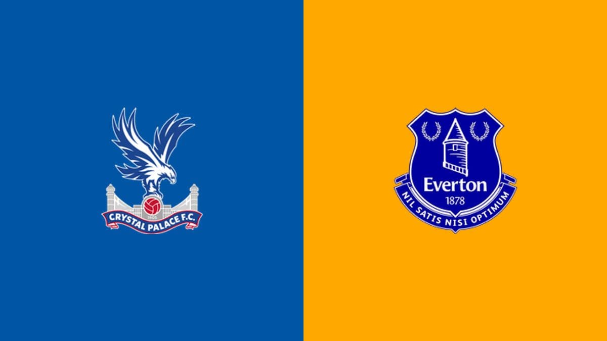 Logos of Crystal Palace and Everton on colored backgrounds Logos of Crystal Palace and Everton on colored backgrounds