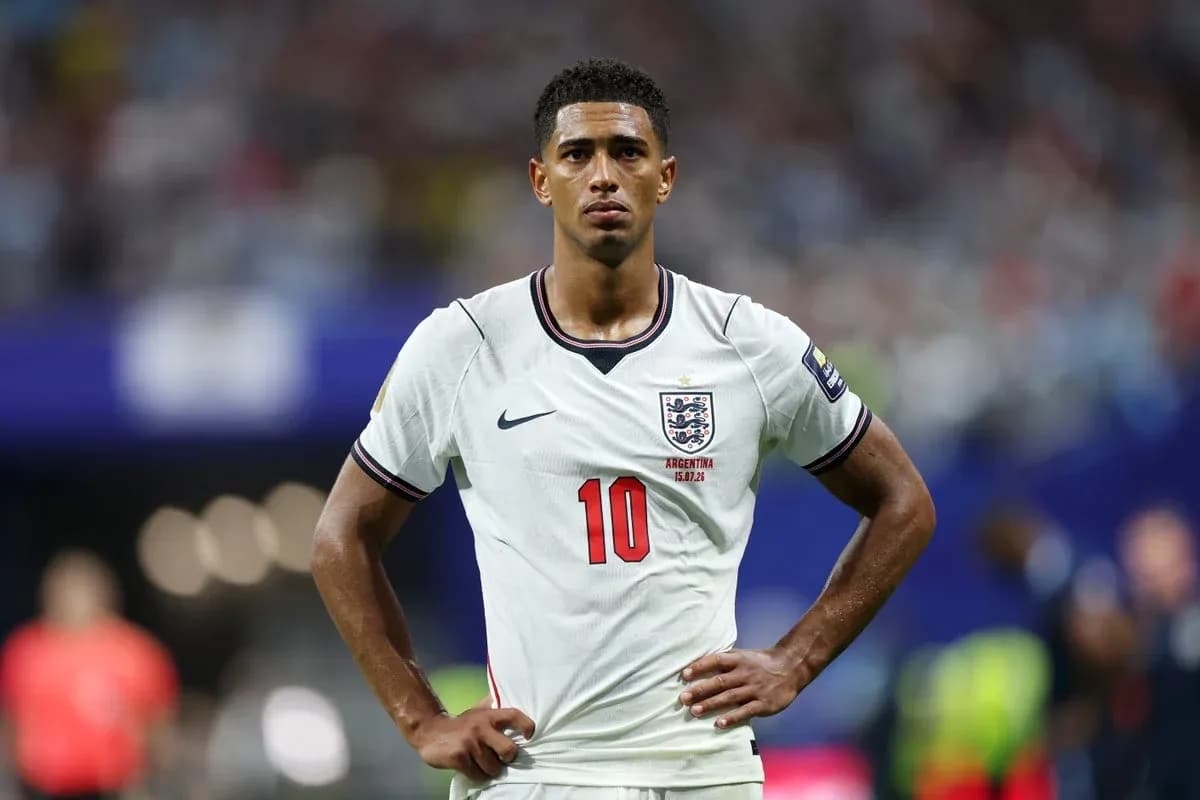 Player wearing England jersey during match Player wearing England jersey during match