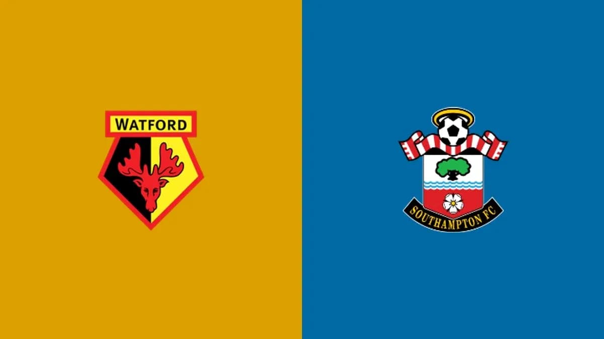 Watford and Southampton FC club logos side by side Watford and Southampton FC club logos side by side
