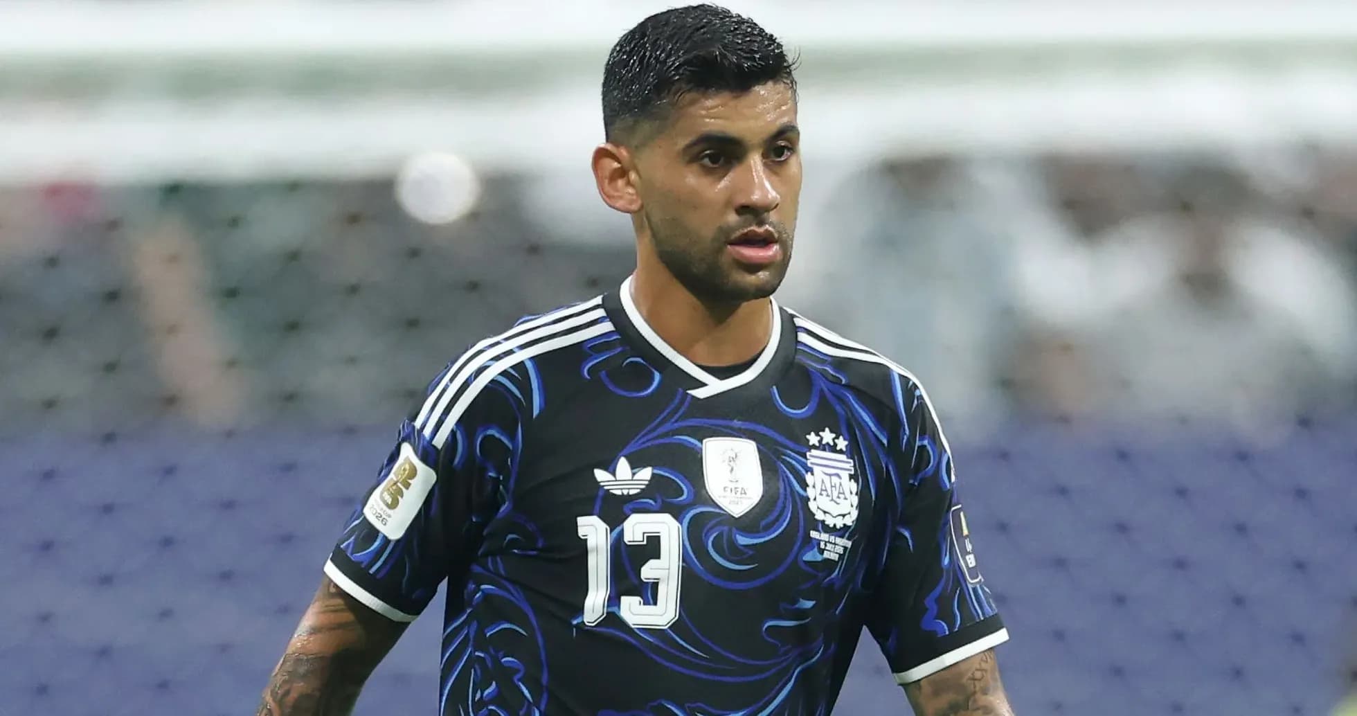Player wearing Argentina jersey during match Player wearing Argentina jersey during match