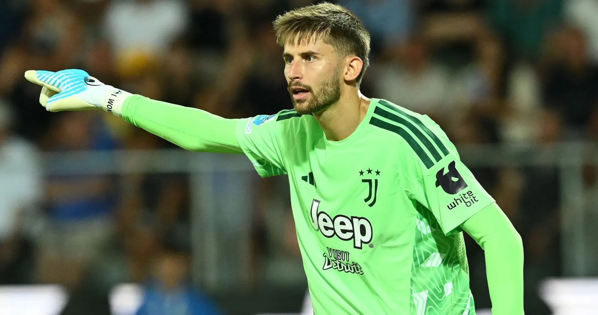 Goalkeeper directing play during a match for Juventus Goalkeeper directing play during a match for Juventus