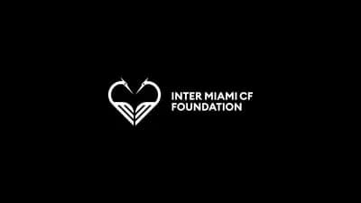 Inter Miami CF Foundation logo on black background Inter Miami CF Foundation logo on black background