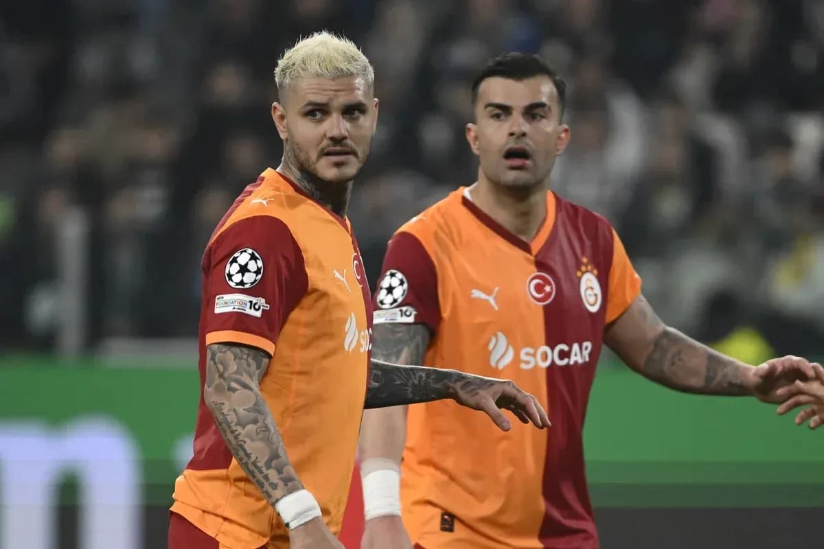 Two Galatasaray players during a match Two Galatasaray players during a match