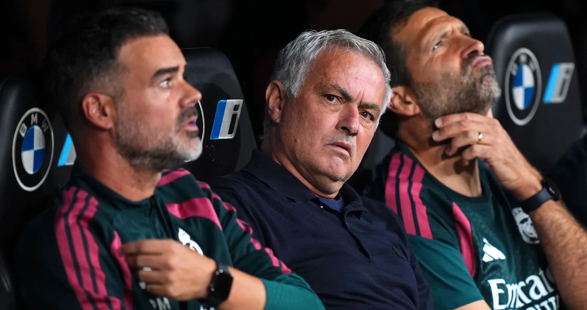 Coaching staff sitting on the bench during match Coaching staff sitting on the bench during match
