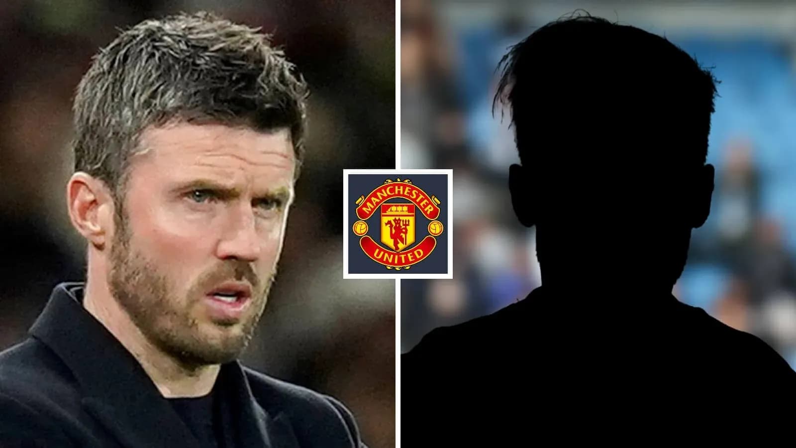 Coach and silhouette of unidentified player with Manchester United logo Coach and silhouette of unidentified player with Manchester United logo