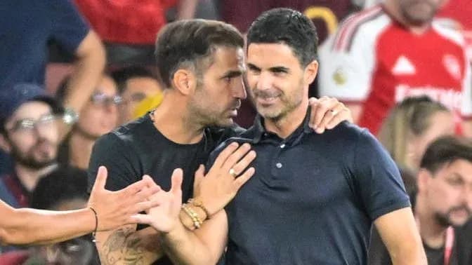 Two coaches discussing during a match on the sidelines Two coaches discussing during a match on the sidelines