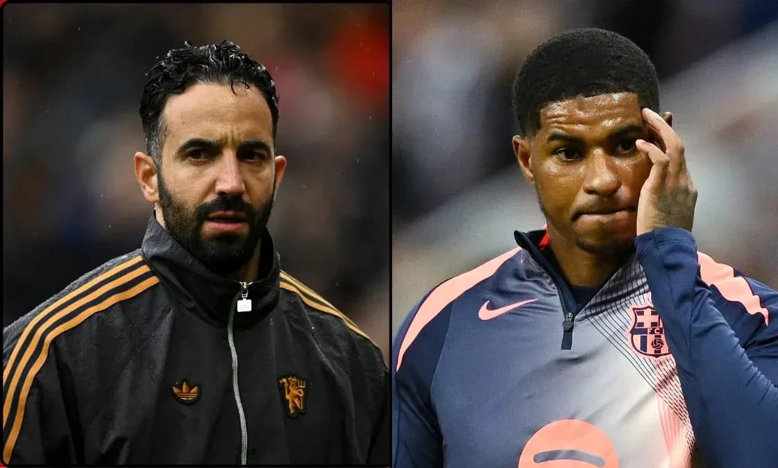 Two football players in training gear, looking serious Two football players in training gear, looking serious