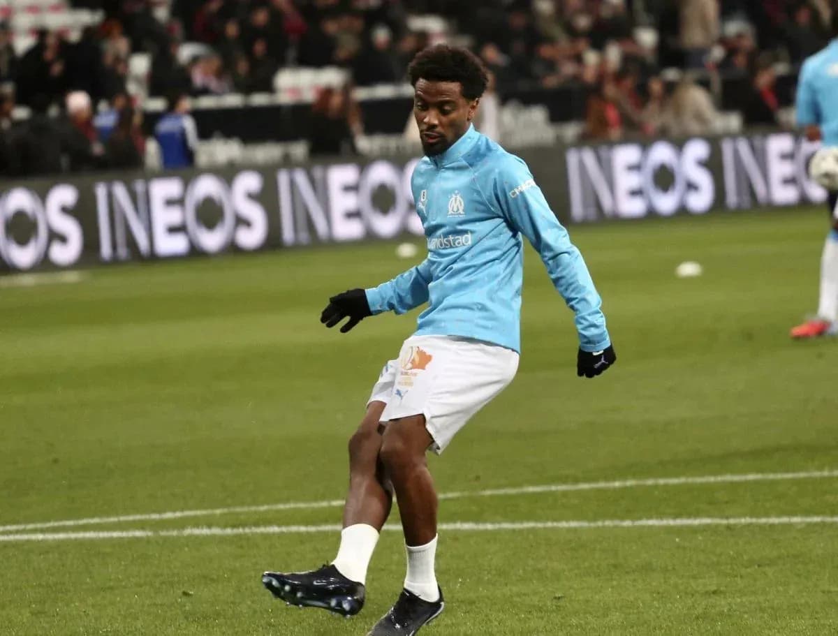Player warming up on the field before match Player warming up on the field before match