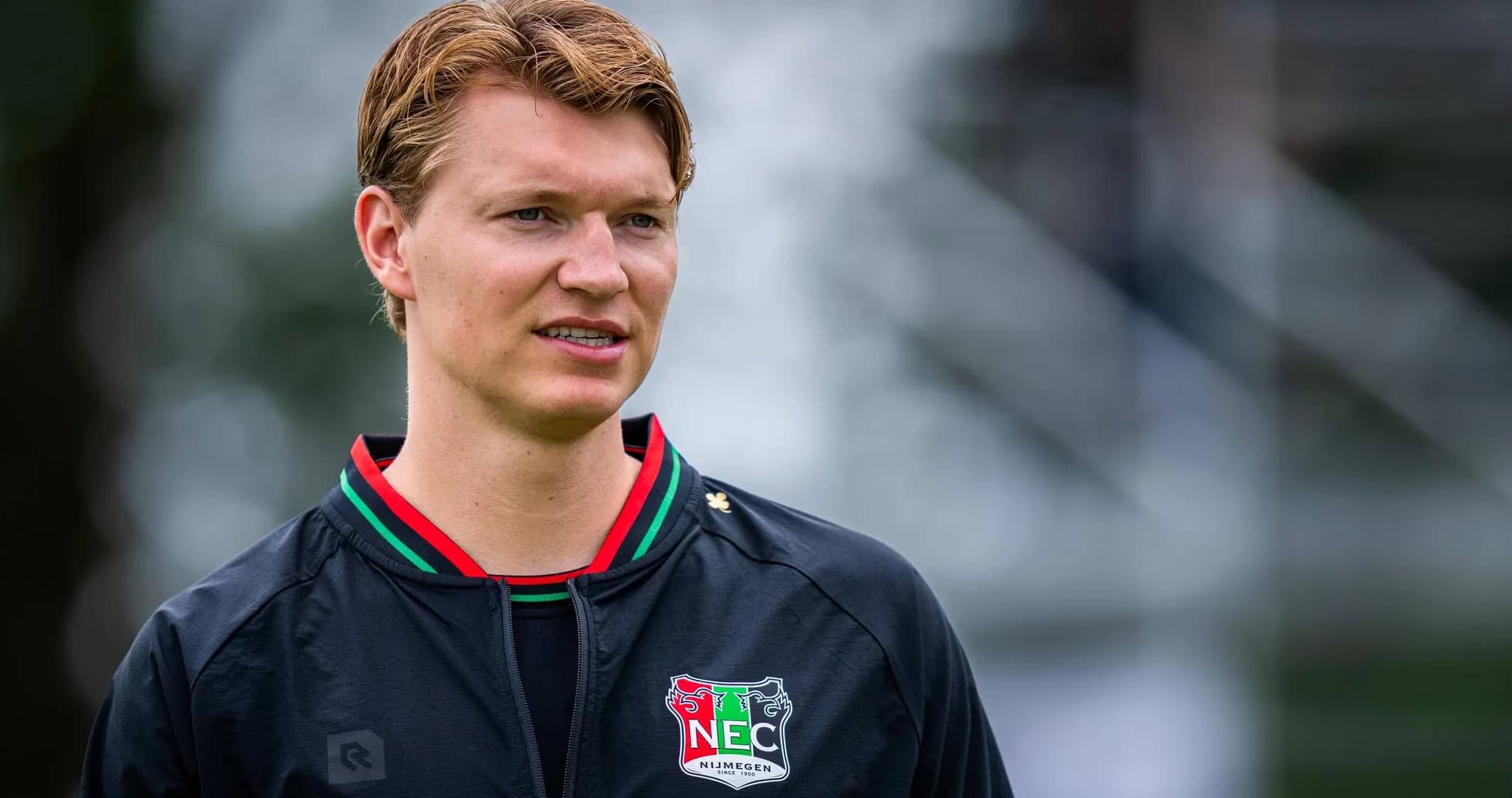 Player in NEC Nijmegen training jacket during session Player in NEC Nijmegen training jacket during session