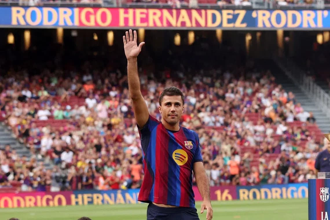 Player waving during presentation at stadium Player waving during presentation at stadium