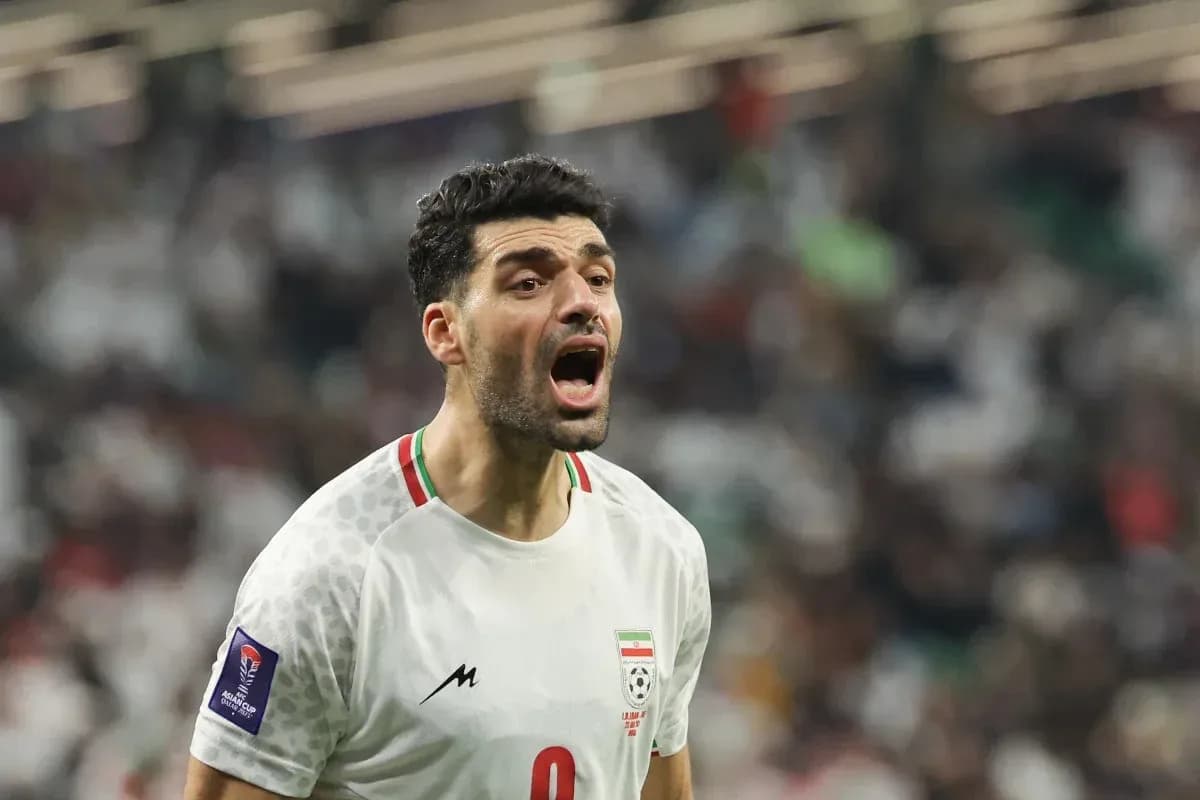 Player yelling during a football match action Player yelling during a football match action