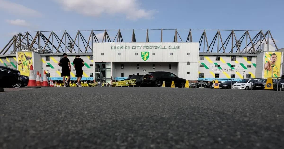Norwich City Football Club entrance with fans arriving Norwich City Football Club entrance with fans arriving