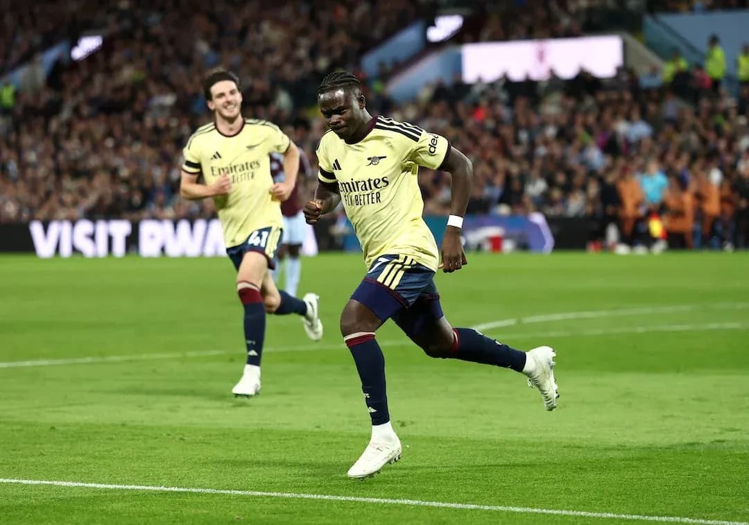 Arsenal player celebrating a goal during match Arsenal player celebrating a goal during match