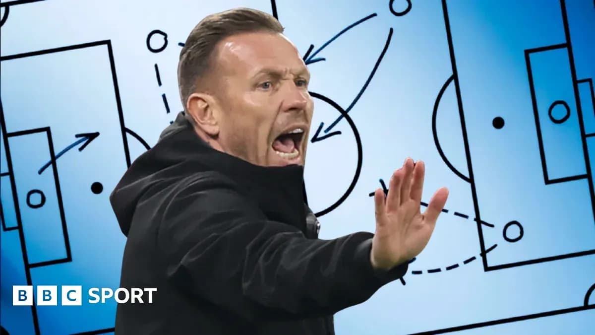 Coach giving tactical instructions during analysis session Coach giving tactical instructions during analysis session