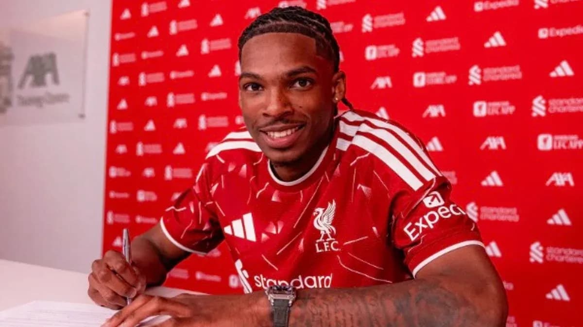 Player signing contract at Liverpool FC announcement Player signing contract at Liverpool FC announcement