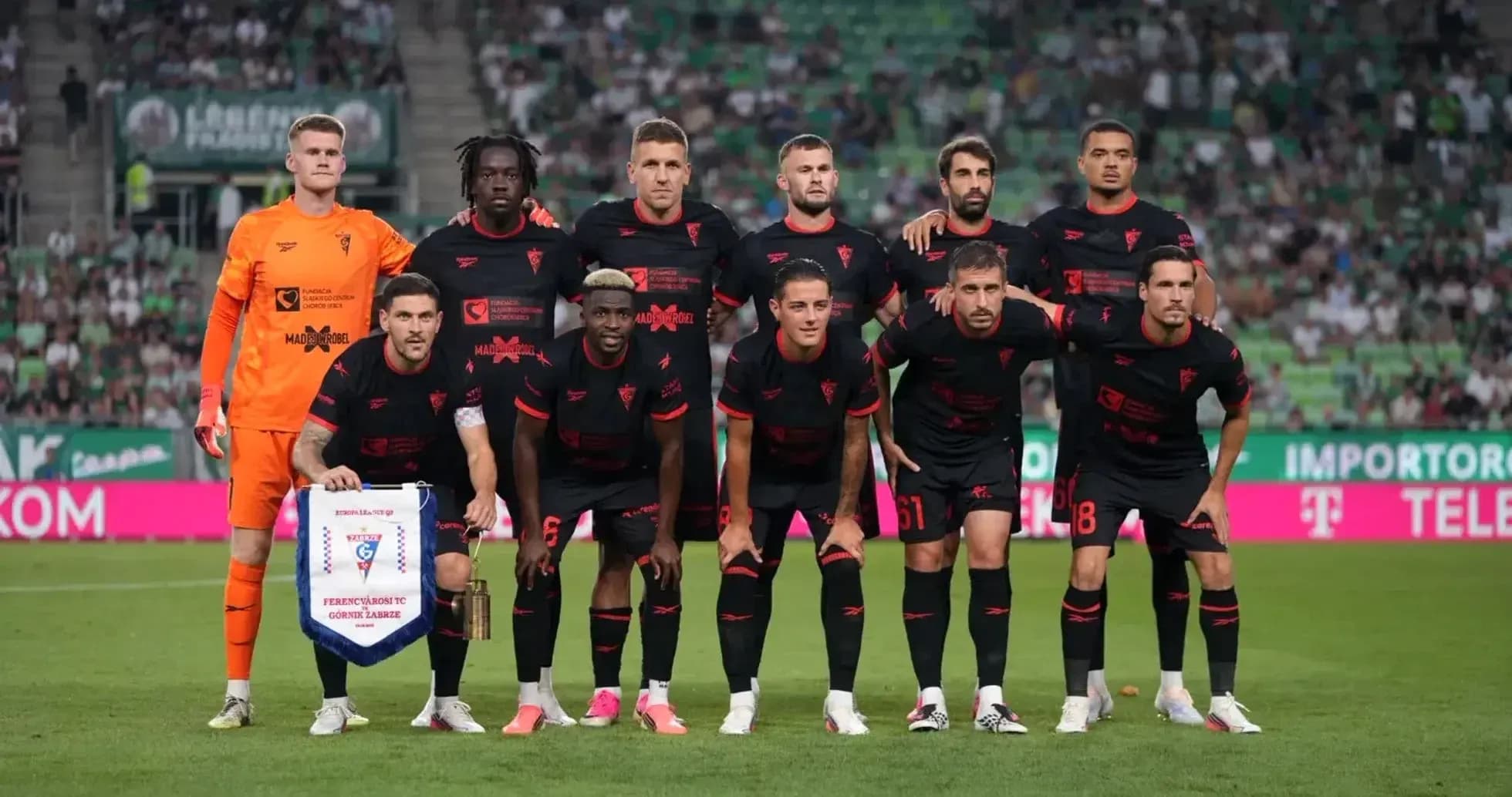 Gornik Zabrze players posing for team photo Gornik Zabrze players posing for team photo