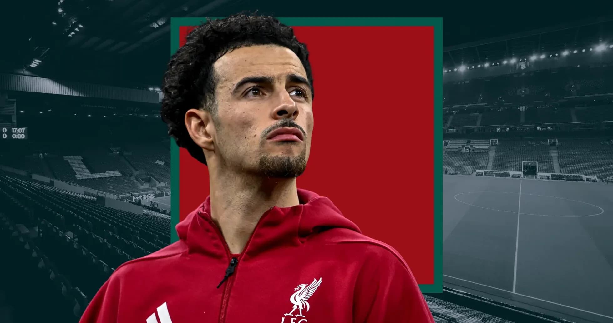 Liverpool player in red hoodie at stadium Liverpool player in red hoodie at stadium
