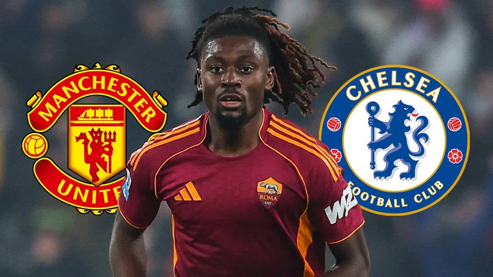 Player in AS Roma kit with club logos Player in AS Roma kit with club logos