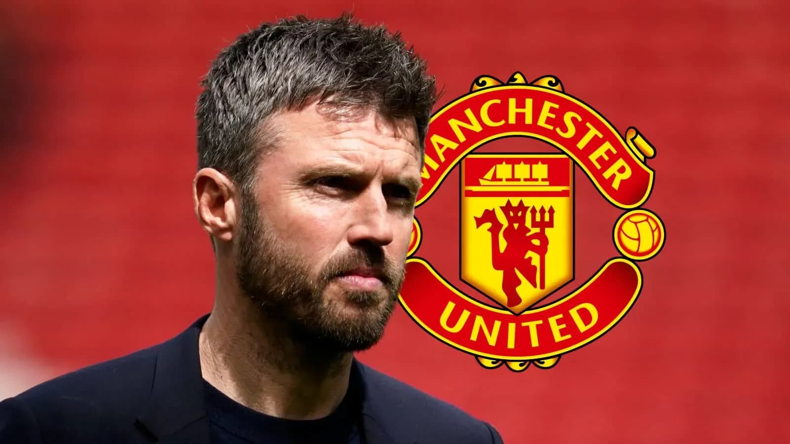 Coach with Manchester United logo in background Coach with Manchester United logo in background