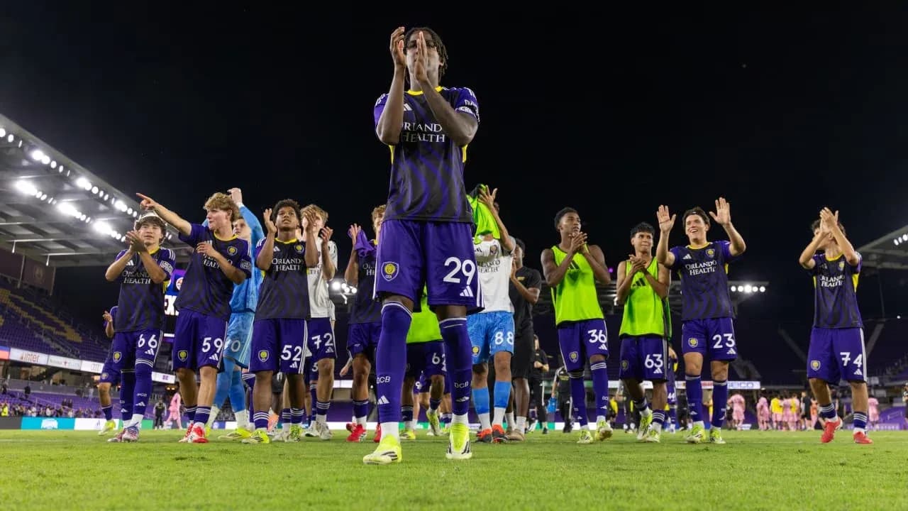 Orlando City II players celebrating after the match Orlando City II players celebrating after the match
