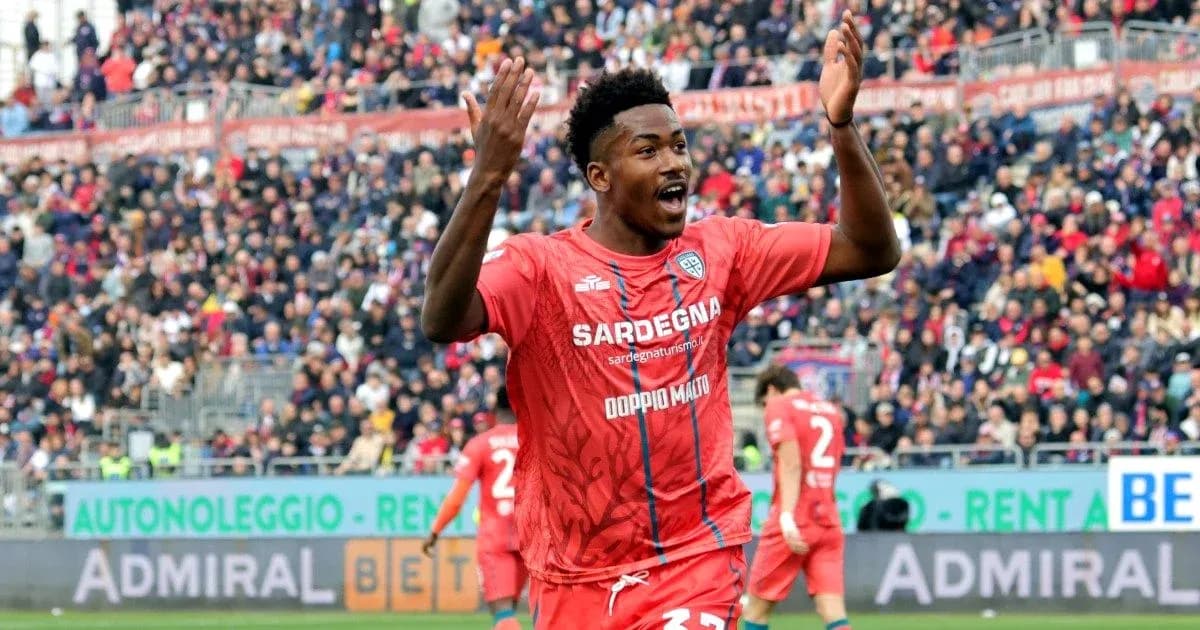Player celebrating during a match at the stadium Player celebrating during a match at the stadium