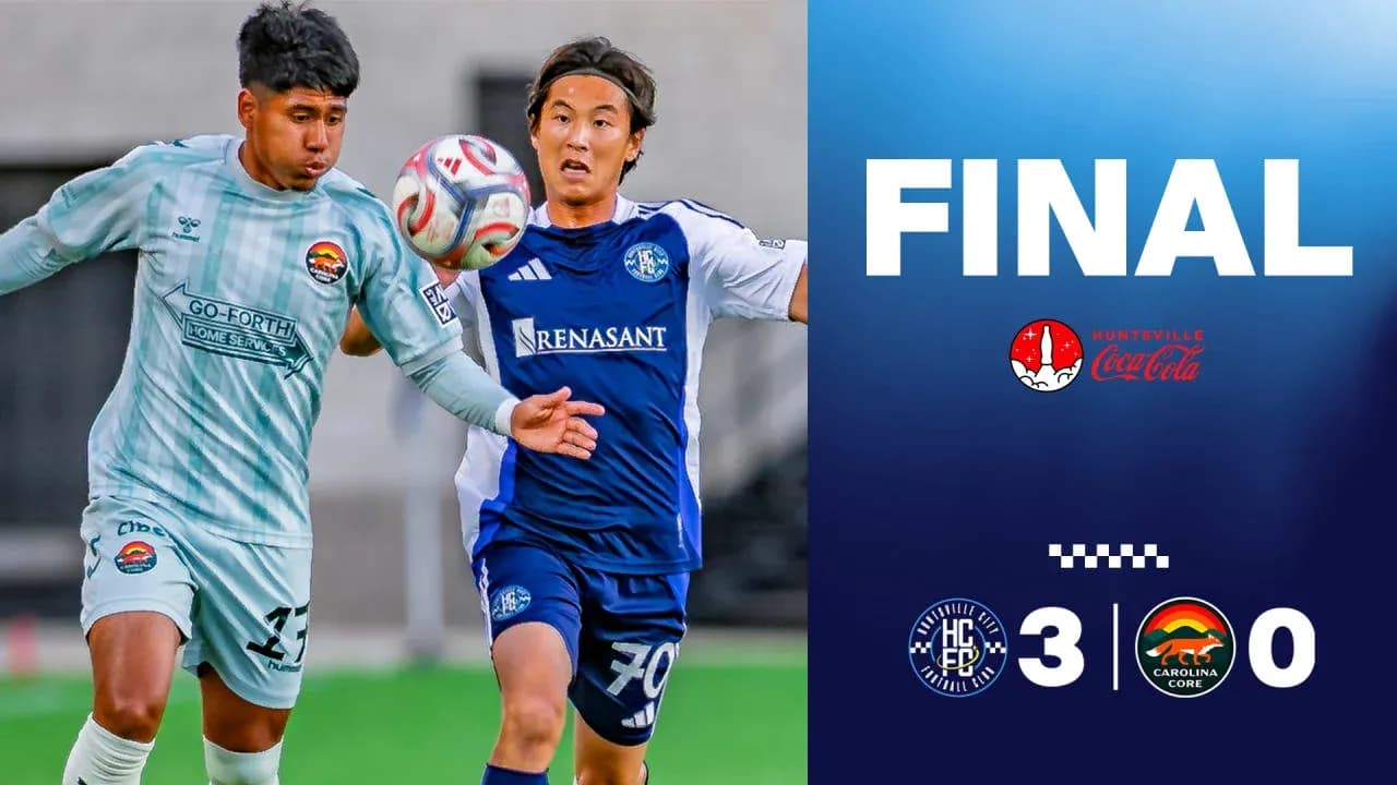 Huntsville City defeats Carolina Core 3-0 Huntsville City defeats Carolina Core 3-0