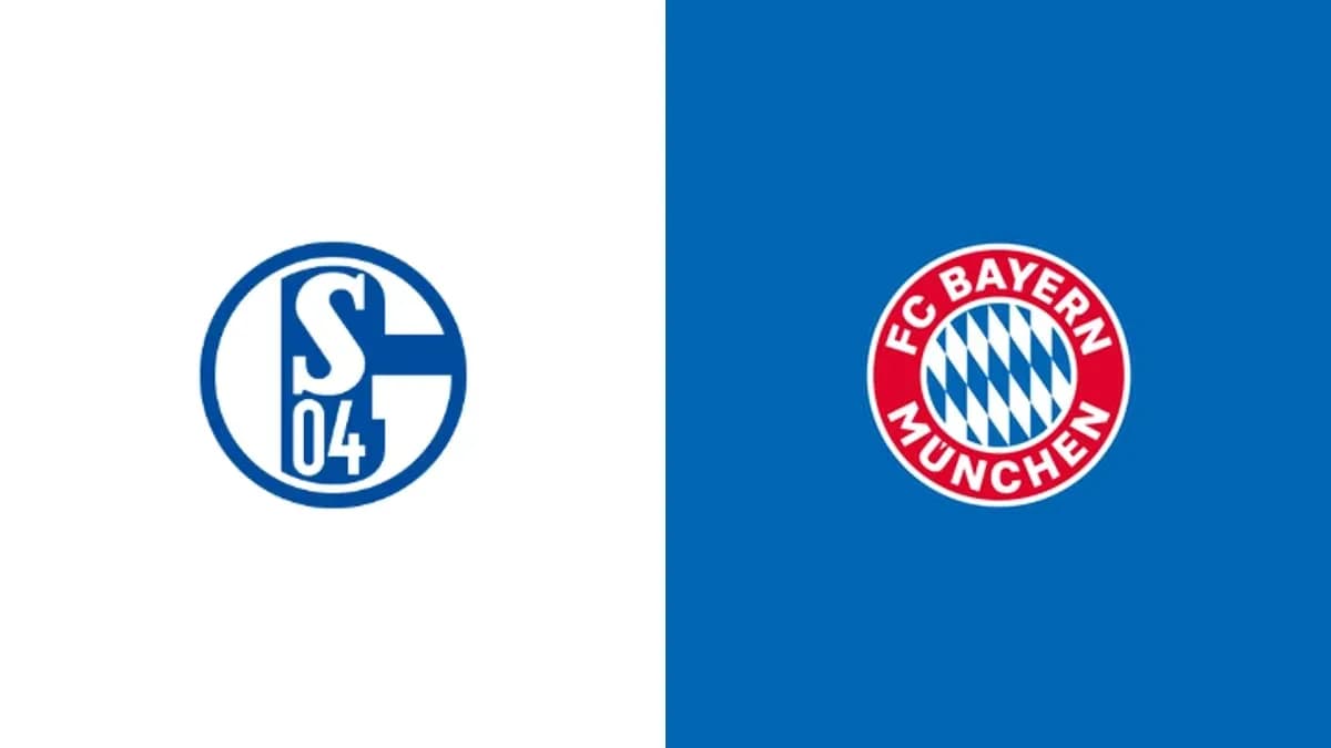 Logos of Schalke 04 and Bayern Munich Logos of Schalke 04 and Bayern Munich
