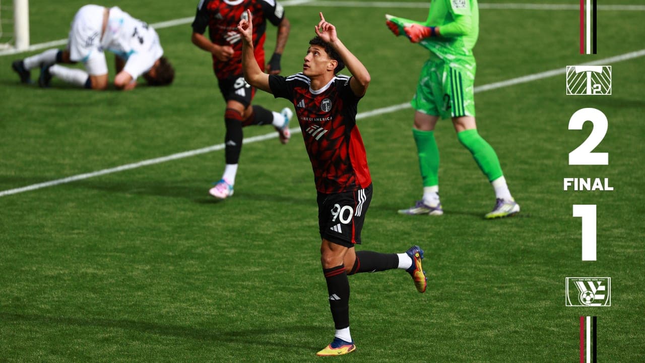 Player celebrating goal in Town vs Portland Timbers II match Player celebrating goal in Town vs Portland Timbers II match