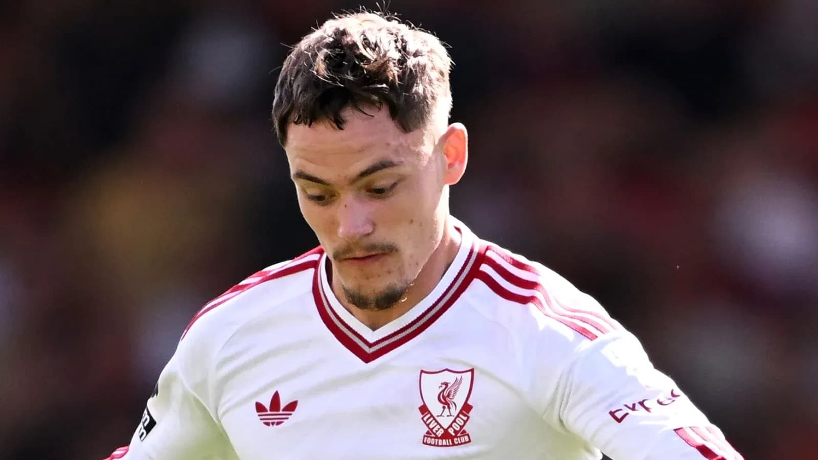Player wearing Liverpool kit during a match Player wearing Liverpool kit during a match