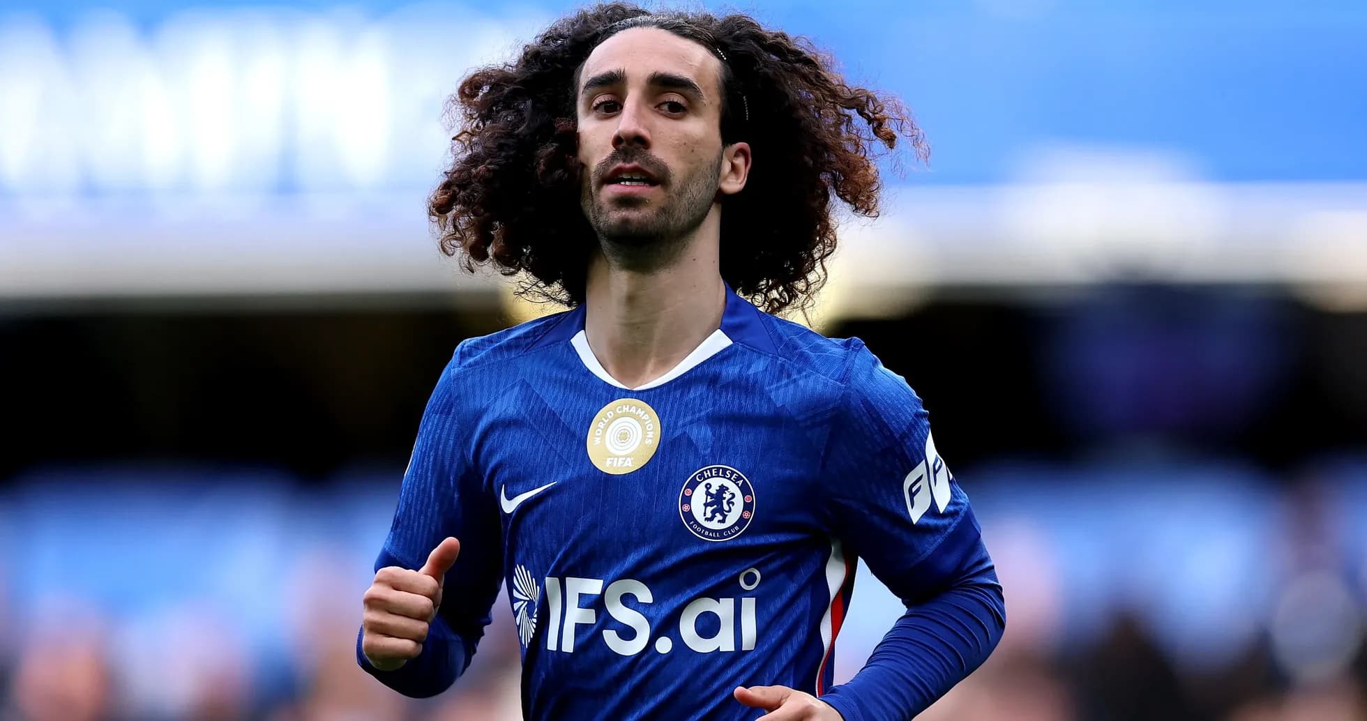 Chelsea player running during a match Chelsea player running during a match