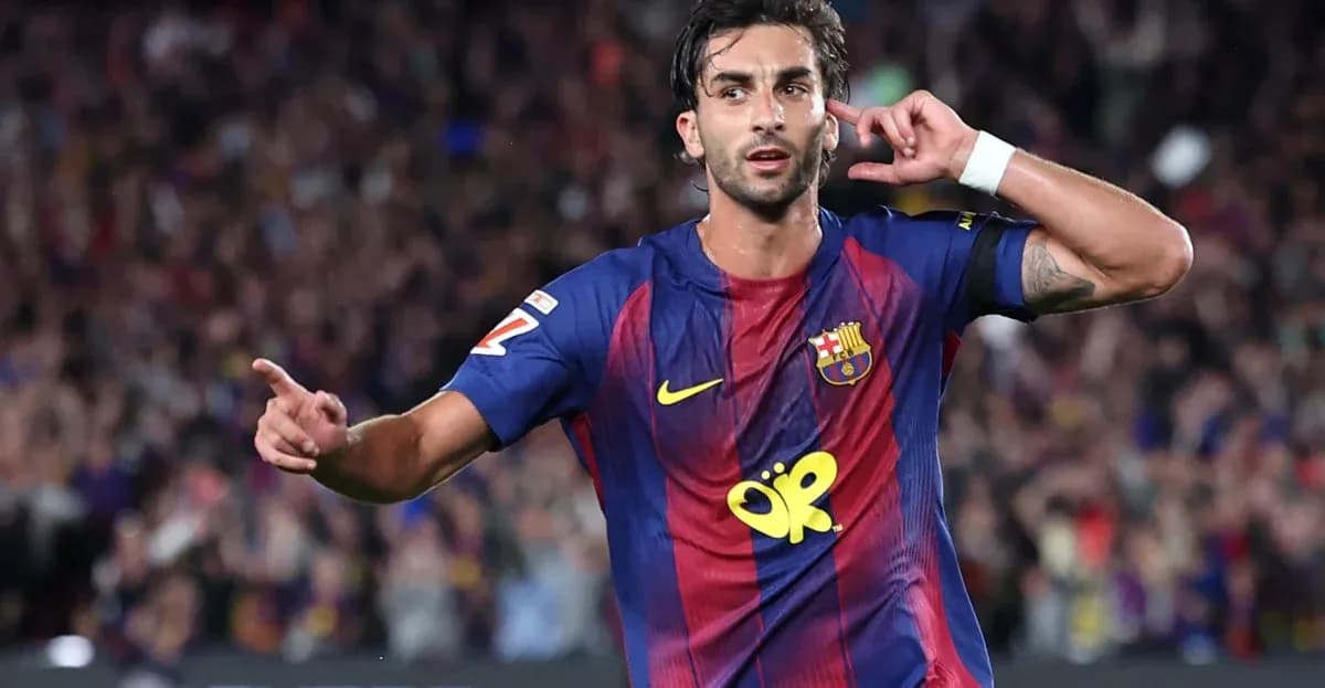 Barcelona player celebrating a goal with fans Barcelona player celebrating a goal with fans