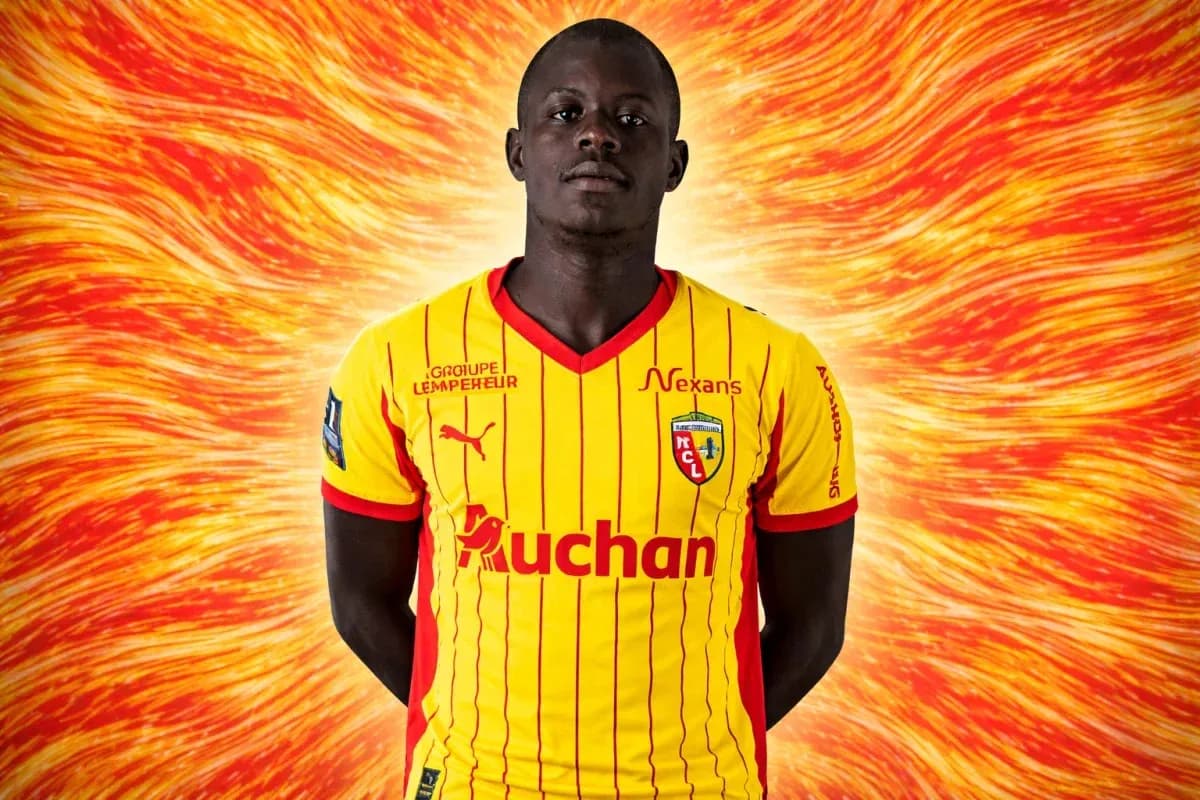 Player in yellow and red jersey with background design Player in yellow and red jersey with background design