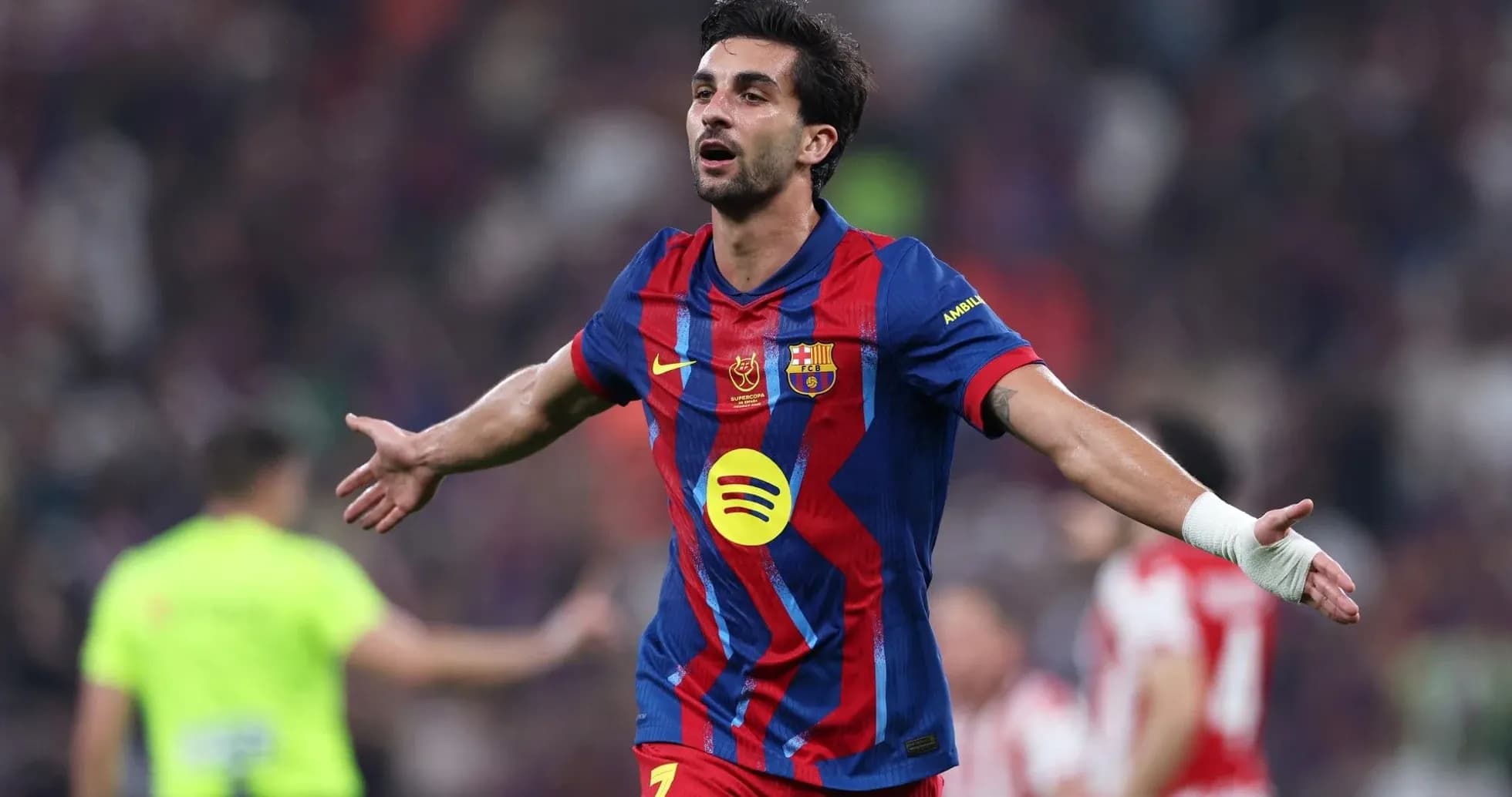 Player celebrating a goal on the field Player celebrating a goal on the field