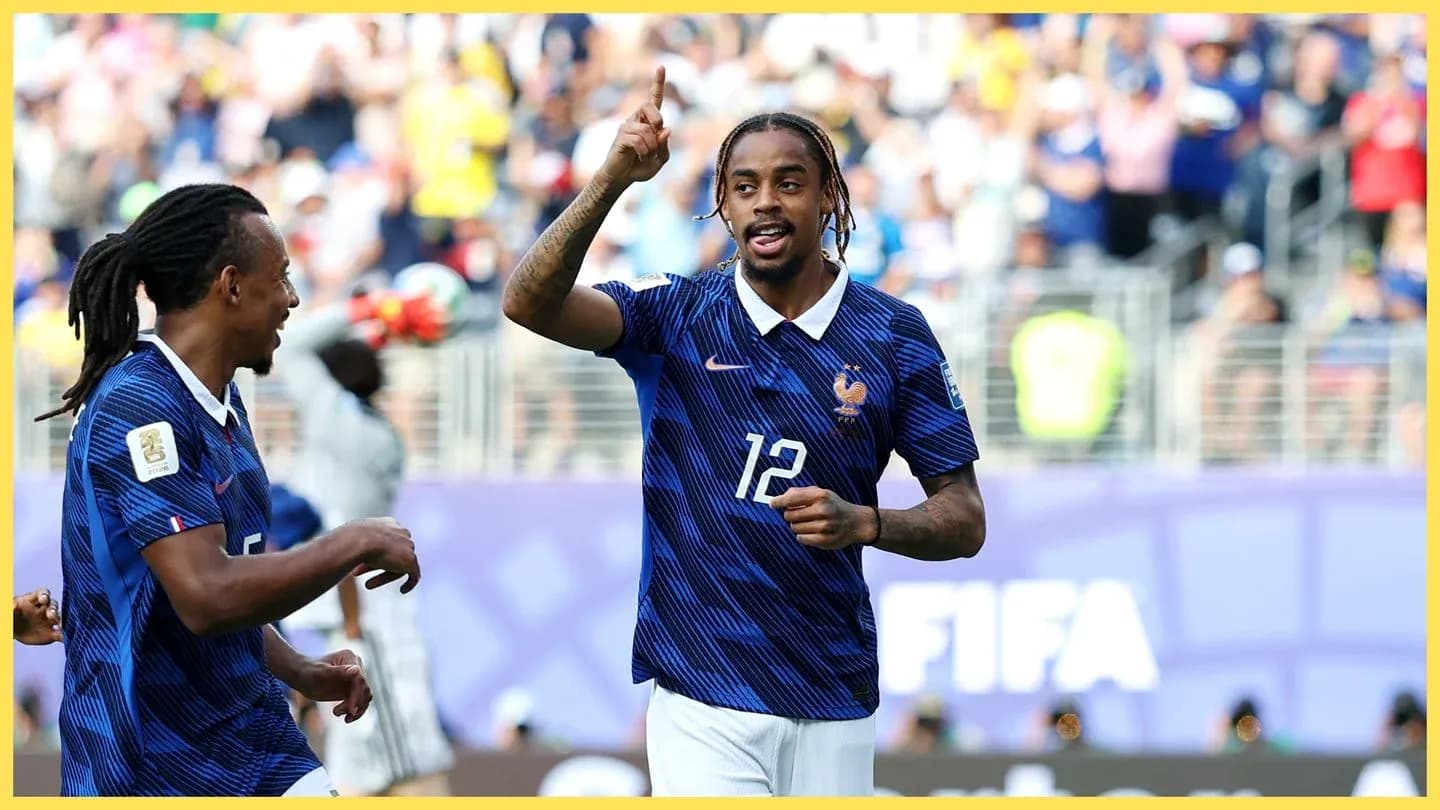 Player celebrating after scoring during a match Player celebrating after scoring during a match